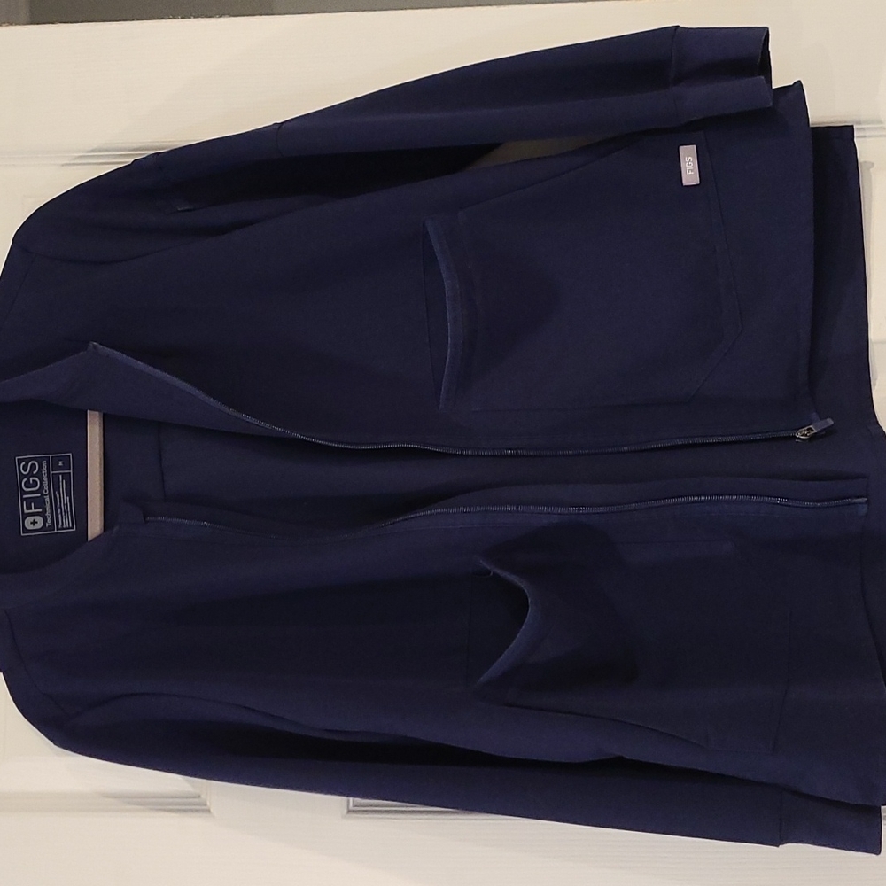 Figs Scrub Jacket Navy Medium